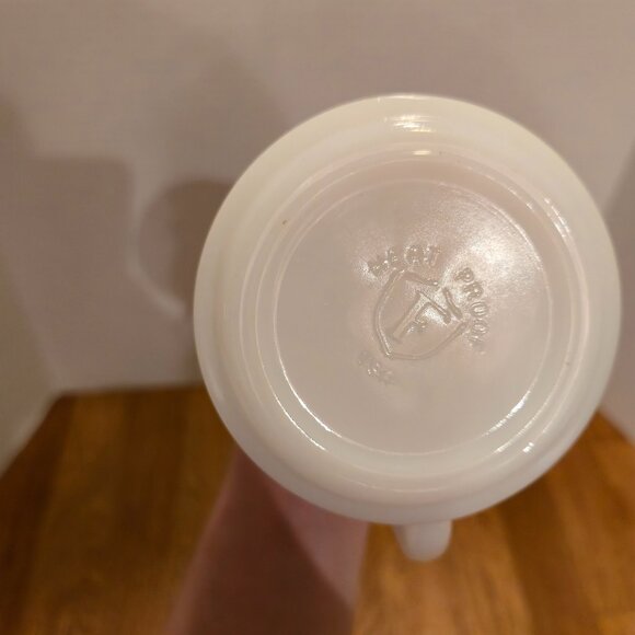 Federal Polka Dot Mug Red Mid Century 1960s 60s Milk Glass Coffee Cup 8 oz Retro - Picture 7 of 7